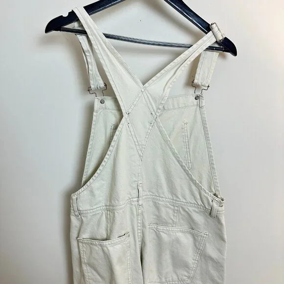 FREE PEOPLE We the Free Ziggy Denim Overalls in Wash Parchment Size Medium - Picture 9 of 15